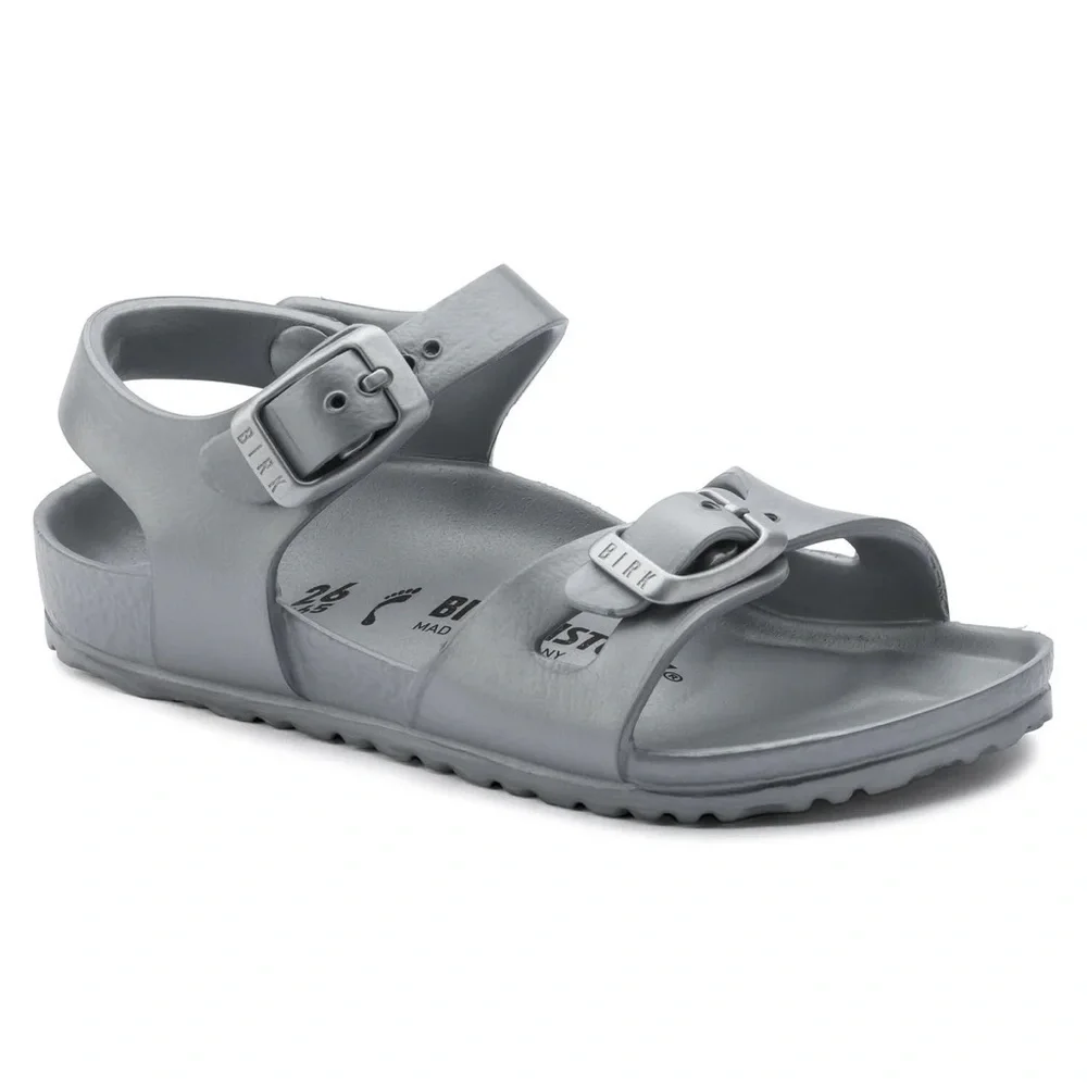 Birkenstock Kids' Essentials Rio Eva Sandal Toddler/Preschool | Silver | NEW/NWT